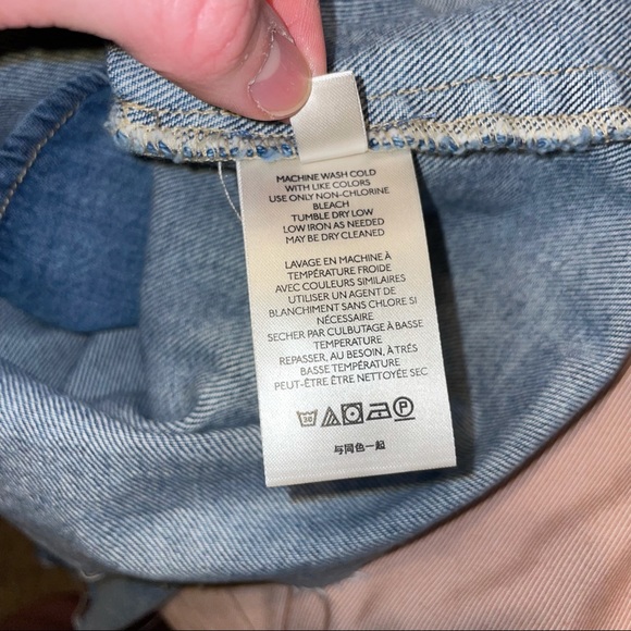 Free People Denim Blue Mini Skirt Button Fly Belted - Picture 7 of 10